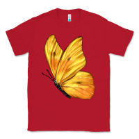 Red Flying Cloudless Sulphur Butterfly Classic Tee - LillyAllenDesigns