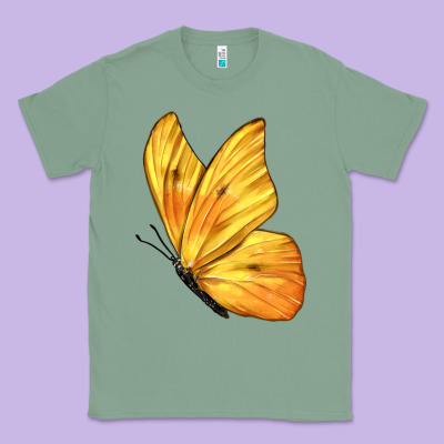 Flying Cloudless Sulphur Butterfly Classic Tee Designed By Lillyallendesigns