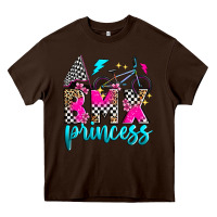 Chocolate Brown bmx princess Heavy Core Tee - Zillion Design Studio