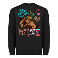 Black be mine cowboy rodeo valentines day Heavyweight Sweatshirt - Jasminsmagicworld