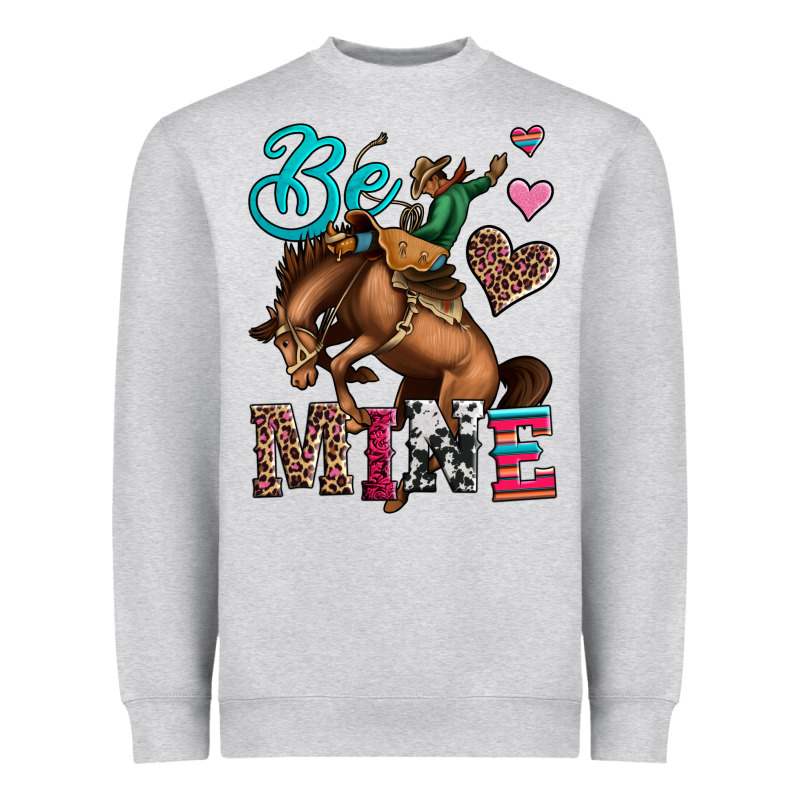 Be Mine Cowboy Rodeo Valentines Day Heavyweight Sweatshirt by Jasminsmagicworld | Teevron