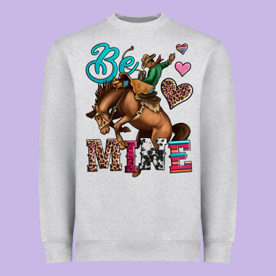 Be Mine Cowboy Rodeo Valentines Day Heavyweight Sweatshirt Designed By Jasminsmagicworld