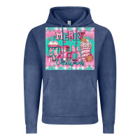 Vintage Denim merry Christmas pink coffee Vintage Hoodie - Jasminsmagicworld