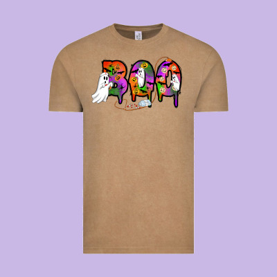 Halloween Boo Vintage Tee Designed By Adodesignshop