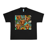 Black long haired shaggy cow western Urban Heavy Tee - Jasminsmagicworld