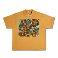 Peanut Butter long haired shaggy cow western Urban Heavy Tee - Jasminsmagicworld