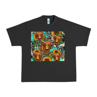 Pigment Black long haired shaggy cow western Urban Heavy Tee - Jasminsmagicworld