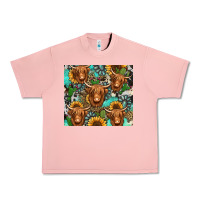 Salmon long haired shaggy cow western Urban Heavy Tee - Jasminsmagicworld