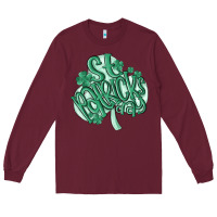 Burgundy st patrick's day Long Sleeve Tee - MaliasSmallBusiness