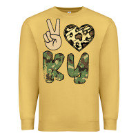 Antique Gold Peace Love Premium Sweatshirt - Bettercallsaul