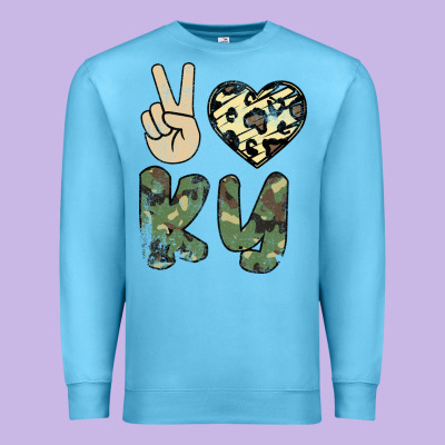 Peace Love Premium Sweatshirt Designed By Bettercallsaul