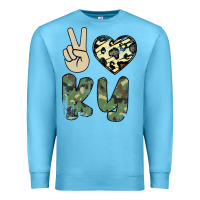 Ocean Blue Peace Love Premium Sweatshirt - Bettercallsaul