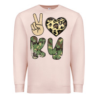 Pale Pink Peace Love Premium Sweatshirt - Bettercallsaul