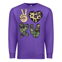 Purple Peace Love Premium Sweatshirt - Bettercallsaul