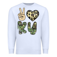 White Peace Love Premium Sweatshirt - Bettercallsaul