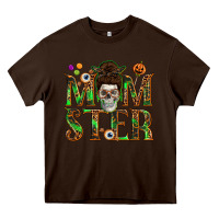 Chocolate Brown Momster Heavy Core Tee - texasbilliewilder