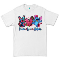 White peace love stitch Premium Tee - Zillion Design Studio
