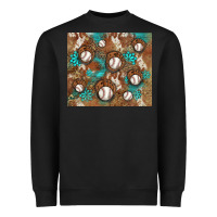 Black baseball turquoise gemstones western patterns Heavyweight Sweatshirt - BarkalooDesign
