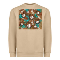Mushroom baseball turquoise gemstones western patterns Heavyweight Sweatshirt - BarkalooDesign