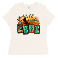 Bone wild and free cowgirl horse desert Ladies Tee - Zillion Design Studio