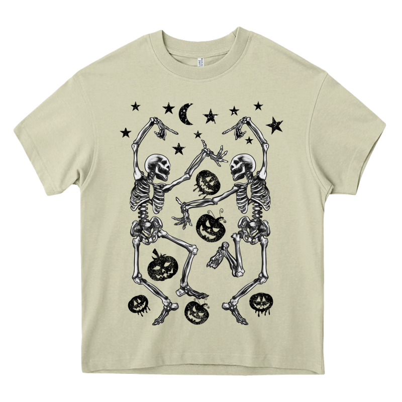 Halloween Dancing Skeletons Heavy Core Tee by BarkalooDesign | Teevron