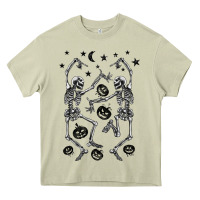 Mossy halloween dancing skeletons Heavy Core Tee - BarkalooDesign