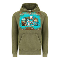 Vintage Olive winter snowman coffee Vintage Hoodie - Jasminsmagicworld
