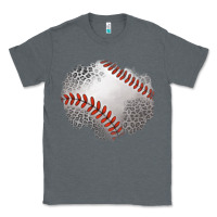 Charcoal Heather leopard baseball patch Classic Tee - Jasminsmagicworld