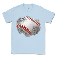 Dusty Blue leopard baseball patch Classic Tee - Jasminsmagicworld