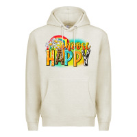 Oatmeal Heather Choose happy Premium Hoodie - NancyCooperArtShop