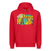 Red Choose happy Premium Hoodie - NancyCooperArtShop