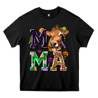 Black Mama Cow Halloween Heavy Core Tee - texasbilliewilder
