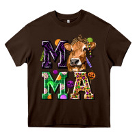 Chocolate Brown Mama Cow Halloween Heavy Core Tee - texasbilliewilder