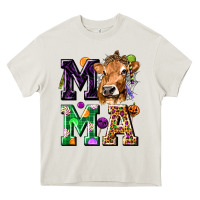 Cream Mama Cow Halloween Heavy Core Tee - texasbilliewilder