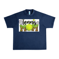 Navy tennis mom Urban Heavy Tee - BarkalooDesign