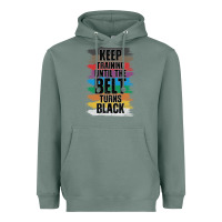 Black Belt Martial Art Training Karate Taekwondo Heavyweight Hoodie | Teevron