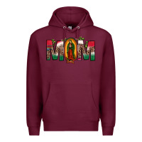Burgundy mexican flag our lady of guadalupe mom leopard Premium Hoodie - JahusDesignShop