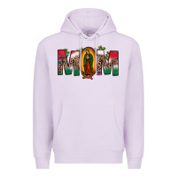 Lilac mexican flag our lady of guadalupe mom leopard Premium Hoodie - JahusDesignShop