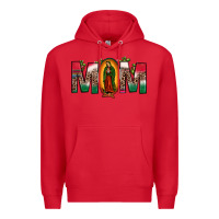 Red mexican flag our lady of guadalupe mom leopard Premium Hoodie - JahusDesignShop