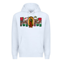 White mexican flag our lady of guadalupe mom leopard Premium Hoodie - JahusDesignShop