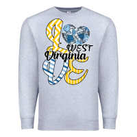 Heather Grey Love West Virginia Premium Sweatshirt - Bettercallsaul