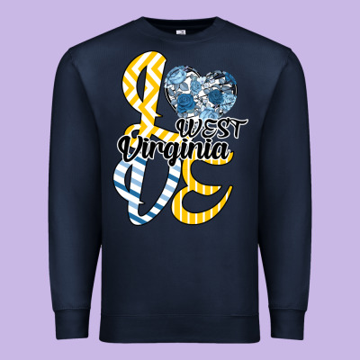 Love West Virginia Premium Sweatshirt Designed By Bettercallsaul