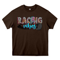 Chocolate Brown racing vibes Heavy Core Tee - Zillion Design Studio