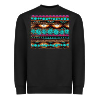 Black leopard aztec turquoise jewelry Heavyweight Sweatshirt - BarkalooDesign