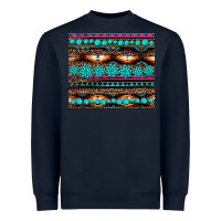 Navy leopard aztec turquoise jewelry Heavyweight Sweatshirt - BarkalooDesign