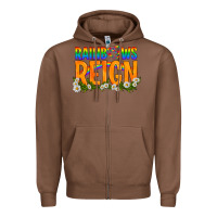 Chestnut LGBTQ+ Rainbows Reign Zipper Hoodie - BundleAndBundleShop
