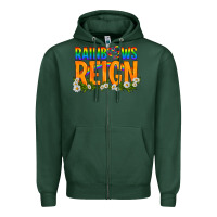 Sports Green LGBTQ+ Rainbows Reign Zipper Hoodie - BundleAndBundleShop