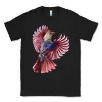 Black Flying Northern Cardinal Bird Classic Tee - LillyAllenDesigns