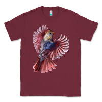 Burgundy Flying Northern Cardinal Bird Classic Tee - LillyAllenDesigns
