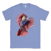 Colony Blue Flying Northern Cardinal Bird Classic Tee - LillyAllenDesigns